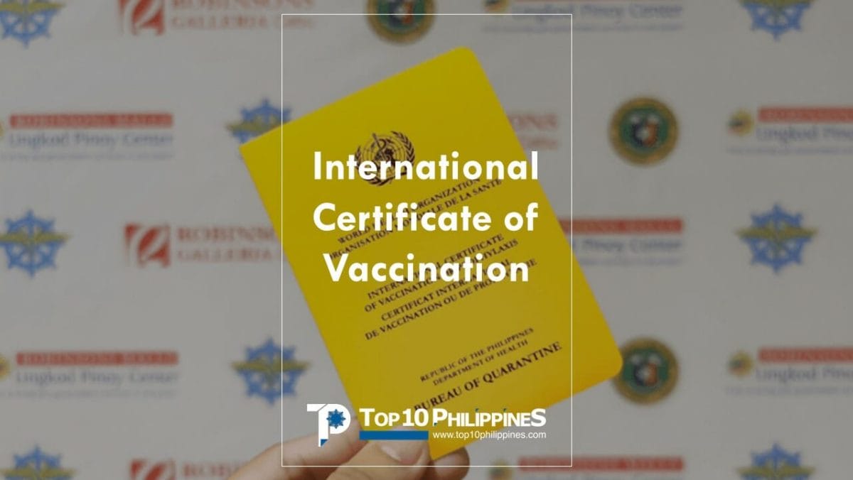 Philippine vaccination certificate
