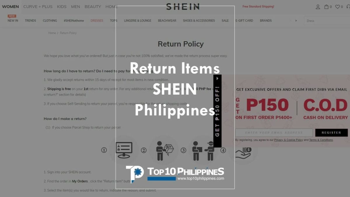 Return Policy of SHEIN Philippines