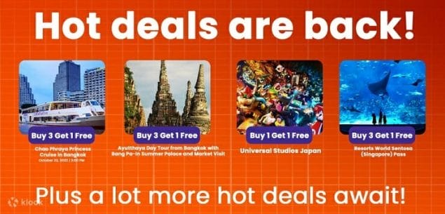 Klook hot deals