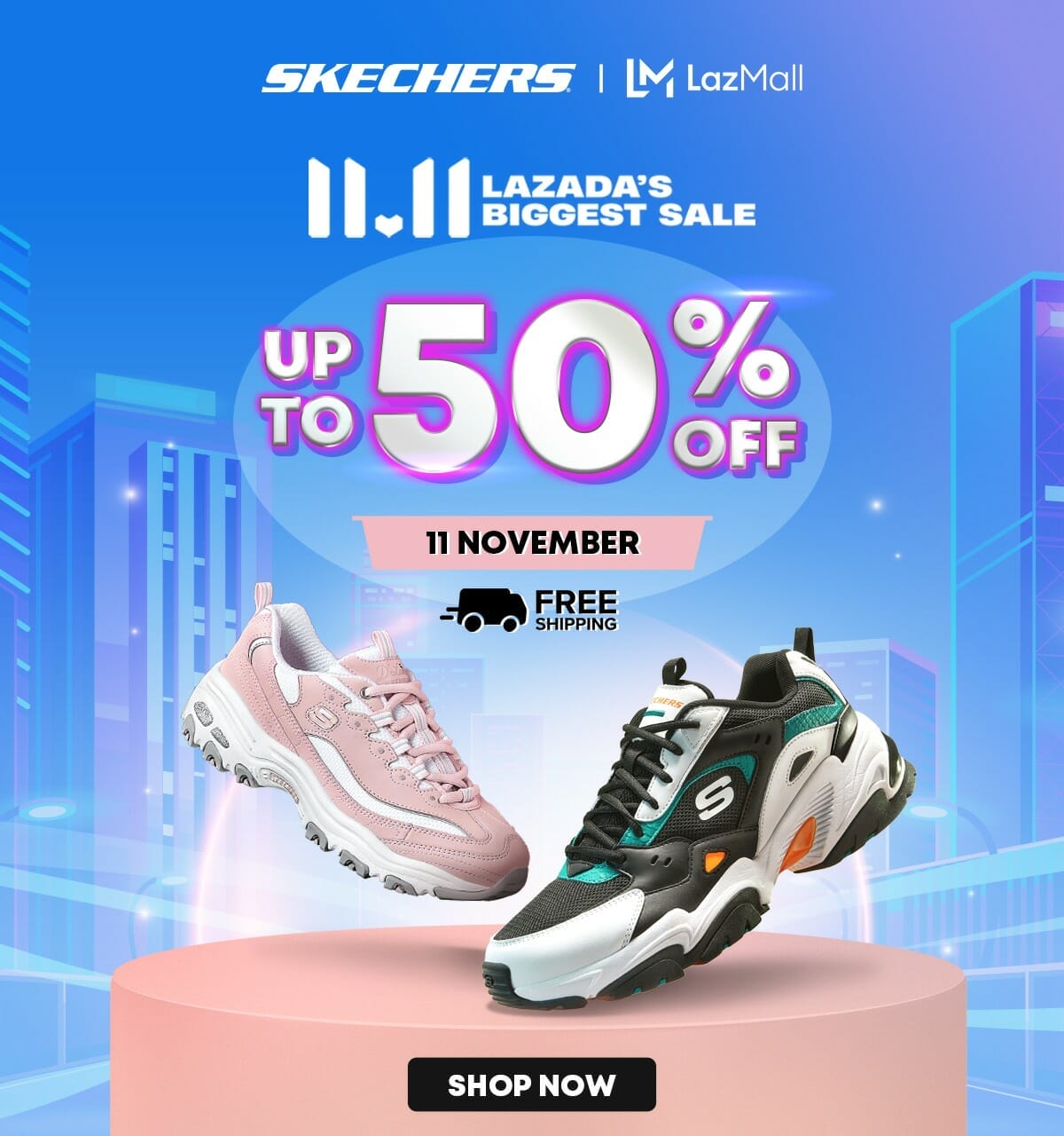 Skechers Lazada 11.11 Sale: Up To 50% Off