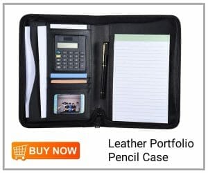 Leather Portfolio Pencil Case